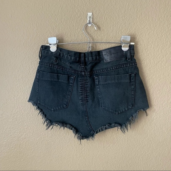 One Teaspoon Junkyard Button Fly Skirt Fox Black - Picture 8 of 10